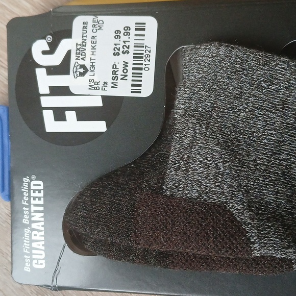 FITS Athletic Socks Wool Light Hiking Crew Breathable Medium - Picture 13 of 15